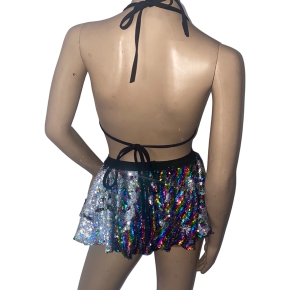 - Cheeky sequins mini wrap skirt and top set - Picture 4 of 12